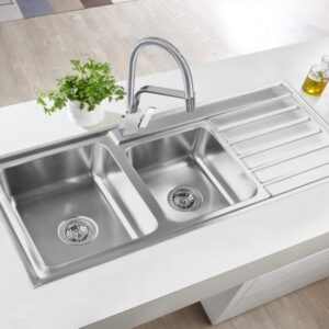 Laxa 1120mm 1.75 Bowl Kitchen Sink-Left Hand Bowl