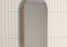 Cathedral Soft Oak Shaving Cabinet LH Hinge Door Pencil Edge 900H x 450W