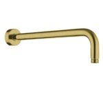 Maple Round Horizontal Shower Arm  400mm Brushed Gold