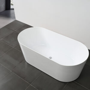 Vogue Retreat 1690mm Freestanding Oval Slim Rim Bath  White