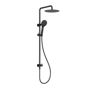 Elgin Matte Black Round 250MM Full Rail Combo Shower Btm Water Inlet Bracket