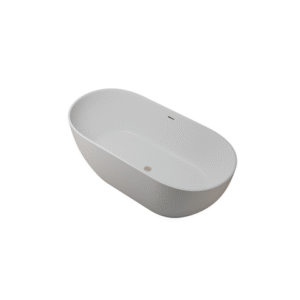 Logic 1700mm White With Overflow Freestanding Oval Bath