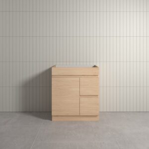 Thebe Floor Mount Cabinet Only Oak-750mm Right Hand Drawer