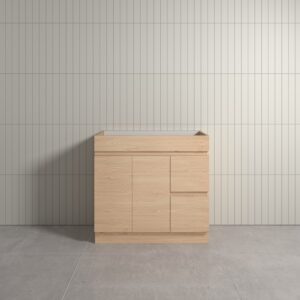 Thebe Floor Mount Cabinet Only Oak-900mm Right Hand Drawer