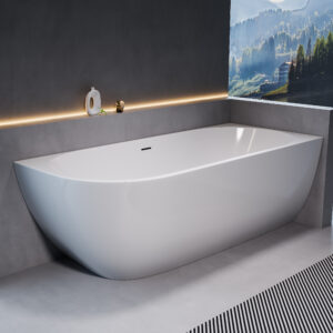 Versa MK2 1500mm White RH Multi Fit Corner With Overflow BTW Freestanding Bath