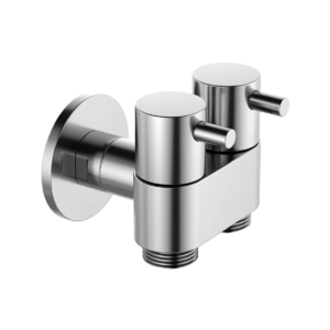 Dual Cistern Stop Suit Bidet Shattaf Chrome Loose Nut 1/4 Turn Pin Lever 304 Stainless Stee